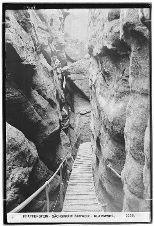 Pfaffenstein, Sächsische Schweiz. Klammweg