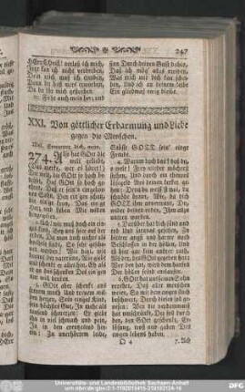 XXI. Von göttlicher Erbarmung und Liebe gegen die Menschen.