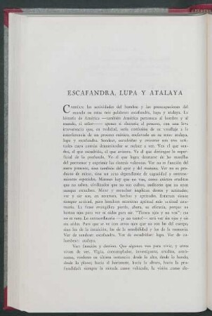 Escafandra, lupa y atalaya