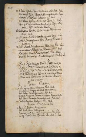 Winterhalbjahr 1661/1662. Rektorat Balthasar Raith