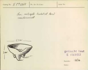 Dreifüßige Tonschale