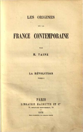 Les origines de la France contemporaine, 2e partie. La révolution