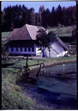 Schweighausen: Pflingsthof, Vordergrund Weiher