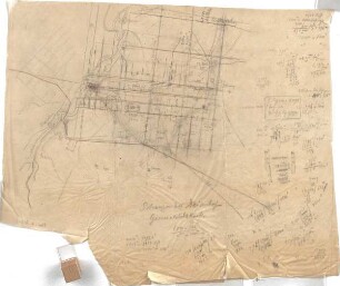 Thiersch, August ; Deisenhofen (Deutschland); Udine, Palma (Italien); Flureinteilung, römisch - Schanzen bei Deisenhofen, Generalstabskarte (Lageplan)