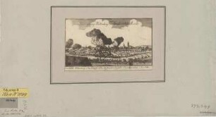 Ansicht von der Belagerung Wittenbergs, Kupferstich, ab 1760 : Belagerung Wittenberg, in Monath Octob. Ao 1760. - [S.l.] , [ab 1760]. - 1 Kunstbl. : Kupferst. ; 16 x 9 cm