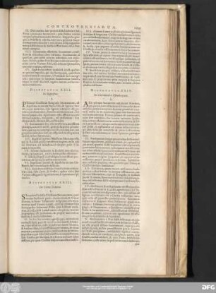 Disputatio XXIII. De Coena Domini.