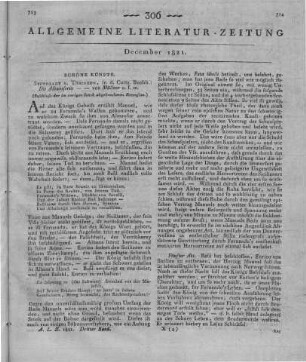 Müllner, A. [G. A.]: Die Albaneserin. Trauerspiel in fünf Akten. Stuttgart, Tübingen: Cotta 1820 (Beschluß der im vorigen Stück abgebrochenen Recension)