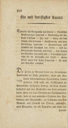Ein und dreissigstes Kapitel. Charakter der Margarethe von Valois ...