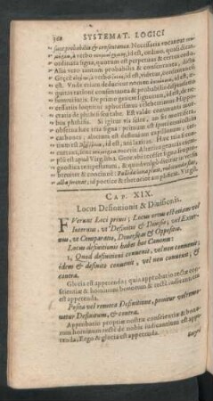 Cap. XIX. Locus Definitionis & Divisionis