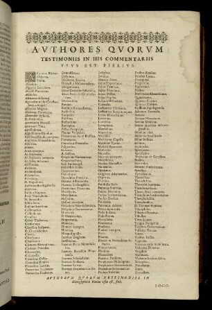 Authores Quorum Testimoniis In His Commentariis Usus Est Pierius.