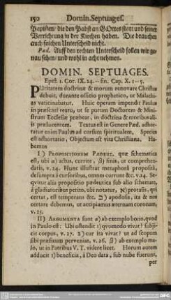 Domin. Septuages. Epist. 1. Cor. IX. 24-fin. Cap. X. 1-5