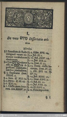 I. De voce MITM Dissertatio critica
