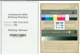 Entnazifizierung Hermann Striebing , geb. 09.01.1874 (Milchverteiler)