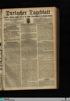 Durlacher Tagblatt : Heimatblatt für die Stadt und den früheren Amtsbezirk Durlach; Pfinztäler Bote für Grötzingen, Berghausen, Söllingen, Wöschbach u. Kleinsteinbach