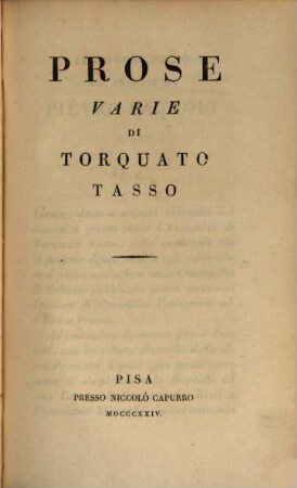 Prose varie