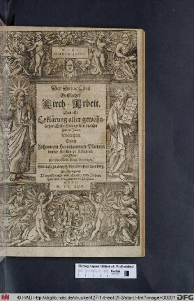 Das ist: Erklärung aller gewöhnlichen Fest-Evangelien durchs gantze Jahr