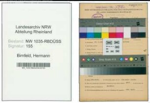 Entnazifizierung Hermann Birnfeld , geb. 23.01.1893 (Kaufmaennischer Angestellter)