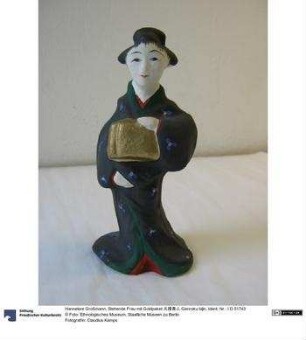Stehende Frau mit Goldpaket 元禄美人 Genroku bijin