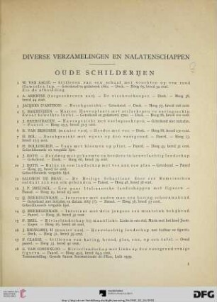 Diverse verzamelingen en nalatenschappen; oude schilderijen (Nr. 1-143)