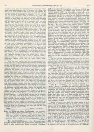 371-373 [Rezension] Staehelin, Ernst (Bearb.), Briefe und Akten zum Leben Oekolampads. Zum 400jährigen Jubiläum der Basler Reformation hrsg. Bd. I: 1499 - 1526