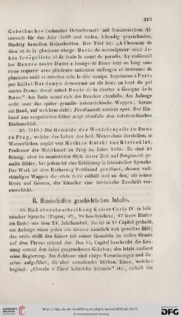 B. Handschriften geschichtlichen Inhalts