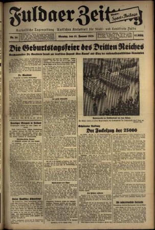 Ausgabe vom Montag, den 31. Januar 1938.