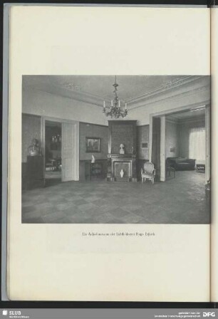 Ein Aufnahmeraum der Lichtbildnerei Hugo Erfurth