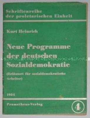 An Sozialdemokraten gerichtete kommunistische Schrift über das Scheitern der Sozialdemokratie in der Weimarer Republik mit dem Aufruf zum Kampf gegen die Nationalsozialisten