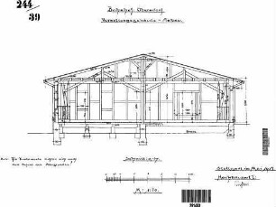 Oberndorf (Neckar): Verwaltungsgebäude - Anbau / Querschnitt g-h Nebengeb. Anbau