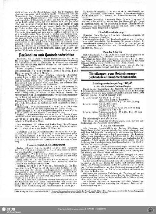 Mitteilungen vom Reichsinnungsverband des Uhrmacherhandwerks