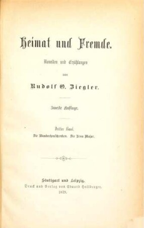 Heimat und Fremde, 3