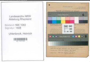 Entnazifizierung Heinrich Uhlenbrock , geb. 21.03.1896 (Lehrer)