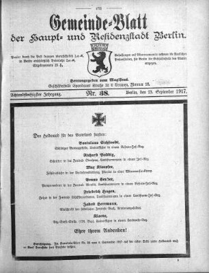 1917,38: Nr. 38, 23. September 1917