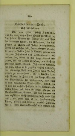 Seidenraupen-Zucht