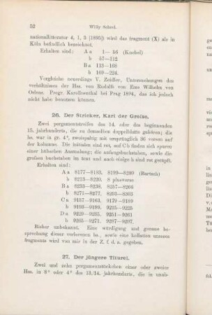 26. Der Stricker, Karl der Grosse.