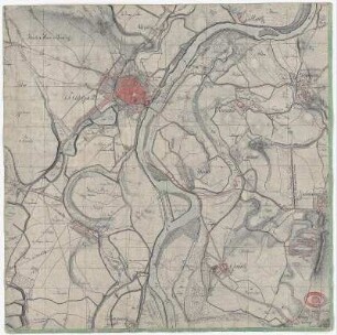 Torgau, Loßwig, Zwethau, Kreischau. Blatt 50 aus: Meilenblätter von Sachsen