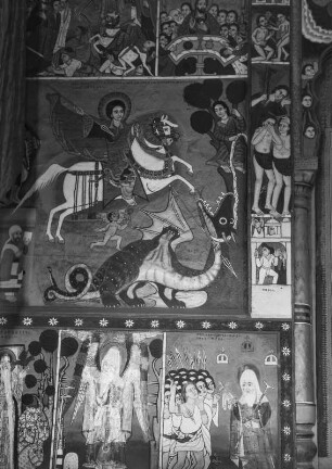 Fresko : Fresko einer koptischen Kirche in Addis Alem.