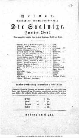Die Saalnixe Zweiter Theil