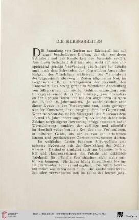 Die Silberarbeiten