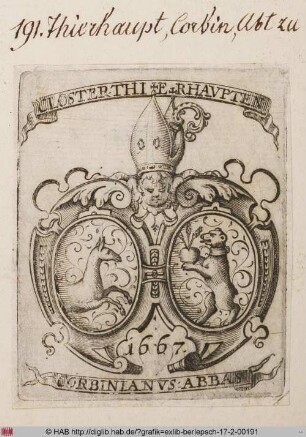Wappen des Abtes Cobin von Thierhaupt