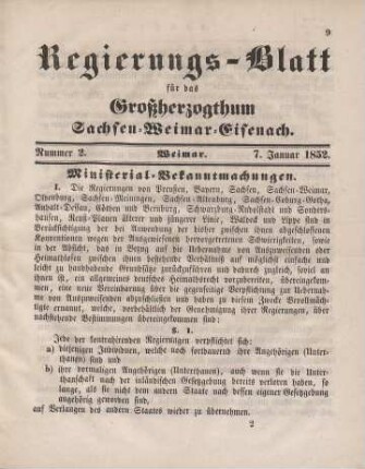 Nr. 2 : 7. Januar 1852