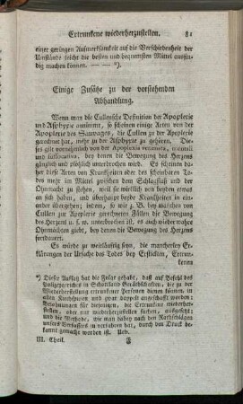 Einige Zusätze zu der vorstehenden Abhandlung.