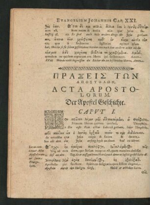 Acta Apostolorum. Der Apostel Geschichte.