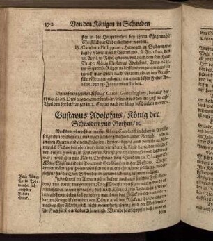 Gustavus Adolphus/ König der Schweden und Gothen/ [et]c.
