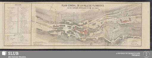 Plan général de la ville de Plombières de ses sources minérales et de ses bains