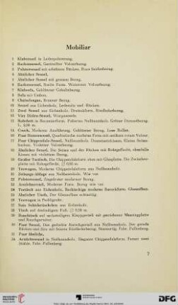 Mobiliar (Nr. 1-179)