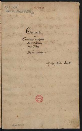 Konzerte; cemb solo, strings, bc; A-Dur; BWV 1055