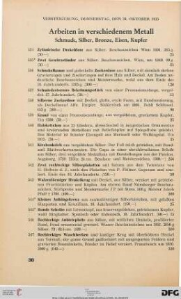 Arbeiten in verschiedenem Metall (Nr. 534-557)