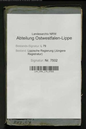 Kommunalweg Salzuflen - Werl usw.