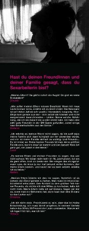 Einblicke ...in den Berufsalltag von Sexarbeiterinnen